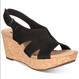 Clark’s Cork and Leather Wedge